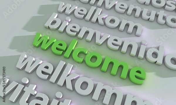 Obraz Welcome in different languages