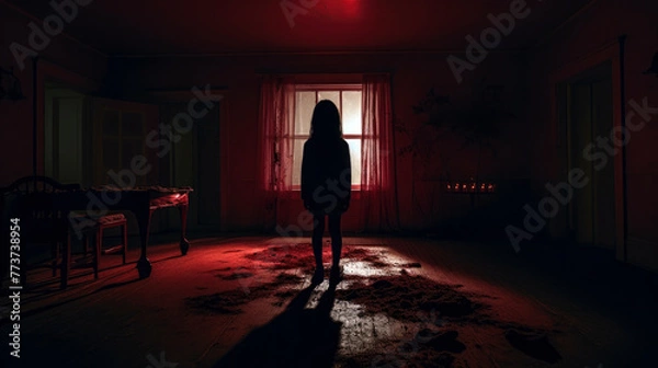 Obraz Shadows of the Mind: An Evocative Portrait Unveiling the Complexity of Adolescent Anxiety