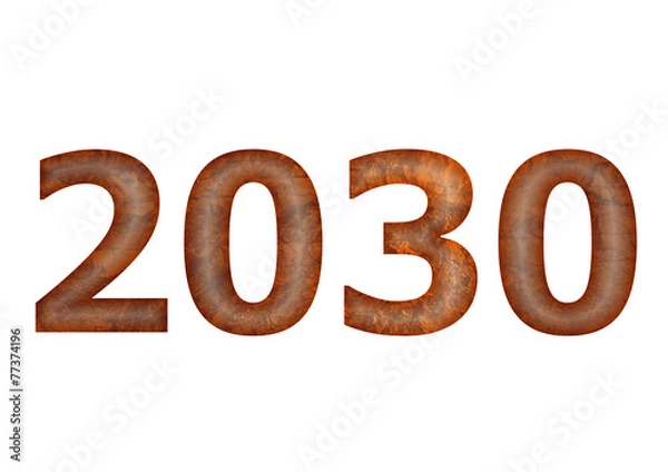 Fototapeta kahve renkli 2030 yazısı