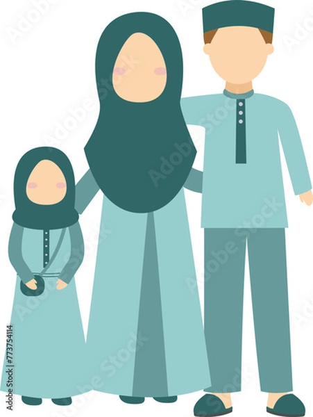 Obraz Ramadan Kareem With Muslim Family 