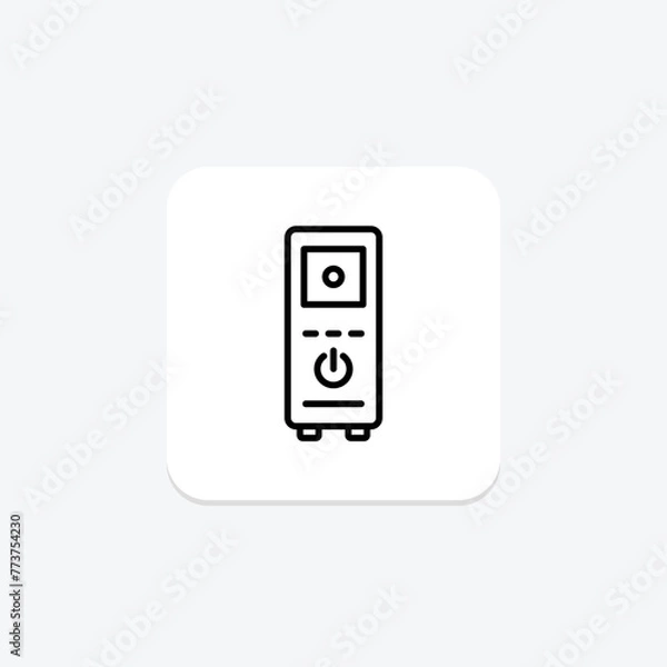 Fototapeta Office Computer icon, computer, office, work, desktop, editable vector, pixel perfect, illustrator ai file