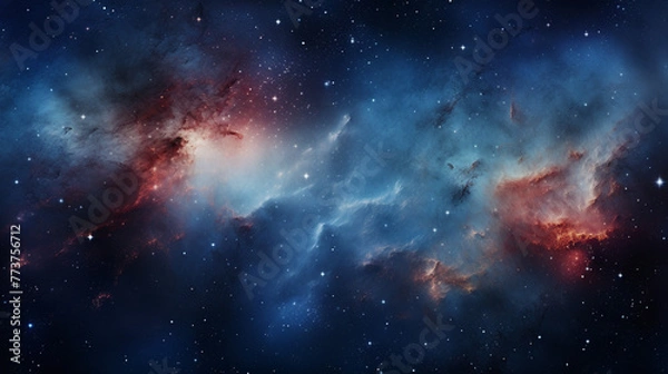 Fototapeta Celestial symphony with colorful stars and nebulae in space a mesmerizing astrophotography image