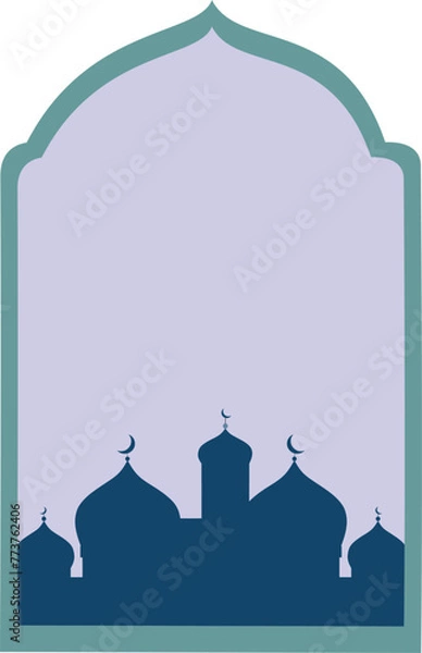 Obraz Ramadan frame shapes Vector Illustration