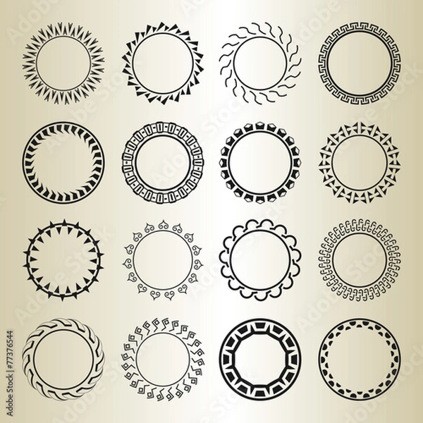 Fototapeta Vector outline frames, logo and badge templates.
