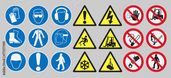 Obraz Znaki bezpieczeństwa pracy