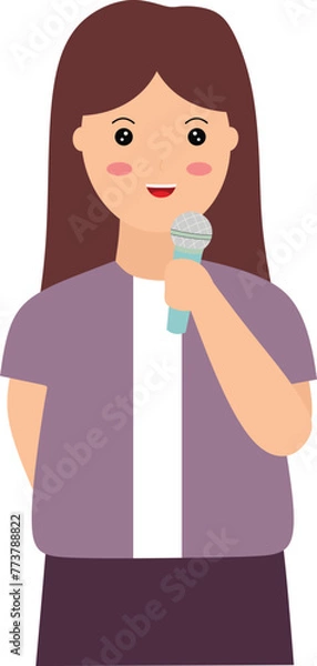 Obraz Cute Girl Activity Vector Illustration