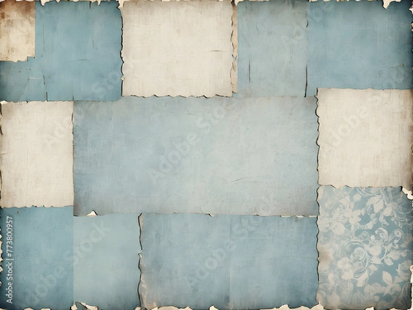 Obraz Old paper texture background.  Background of textured layers adds depth and character. Blue color.