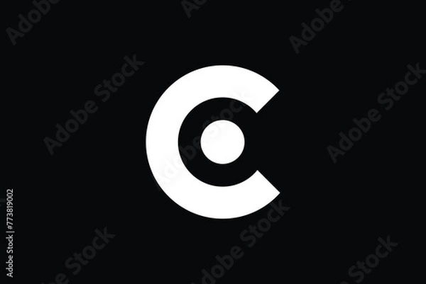 Fototapeta letter c logo, letter c and dot logo, letter c and baby icon logo, letter c and connection icon logo, logomark, letter C search logo, letter C magnify glass logo, 