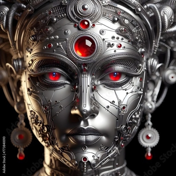Fototapeta 사이보그 인도 여신 얼굴