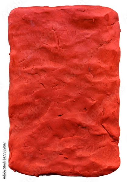 Obraz Bright red plasticine background