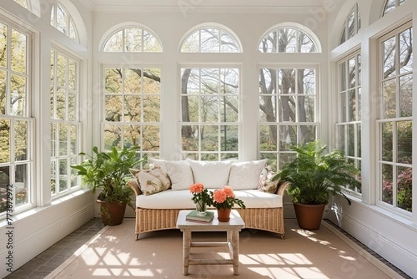 Obraz Large Windows Sunroom: Airy and Bright Natural Light Design Inspirations