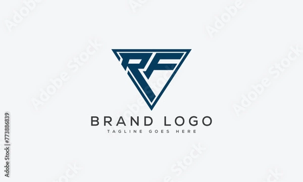 Fototapeta letter RF logo design vector template design for brand