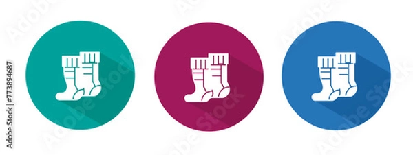 Fototapeta Icon for sock vector illustration in flat.