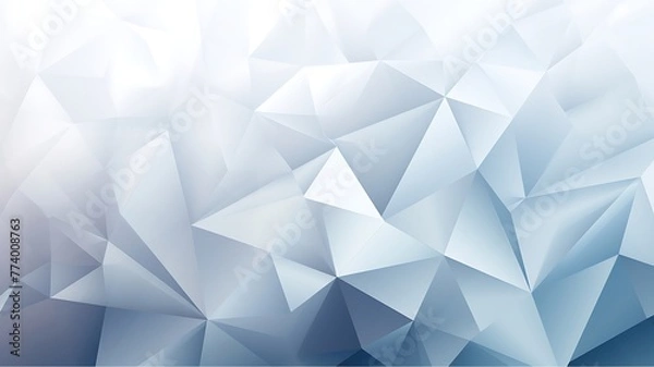 Obraz Triangular Tapestry: Abstract White Background in Panorama Banner