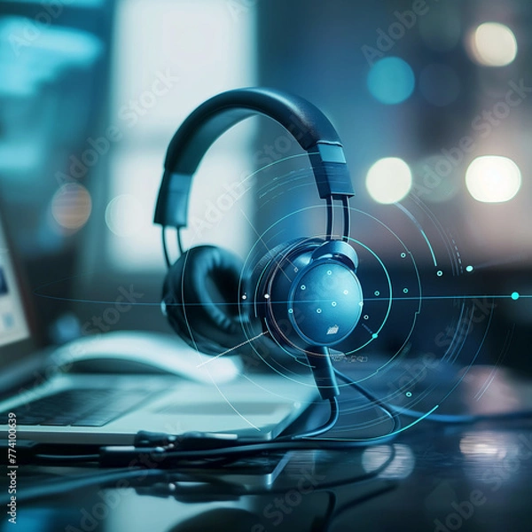 Obraz call centre headset