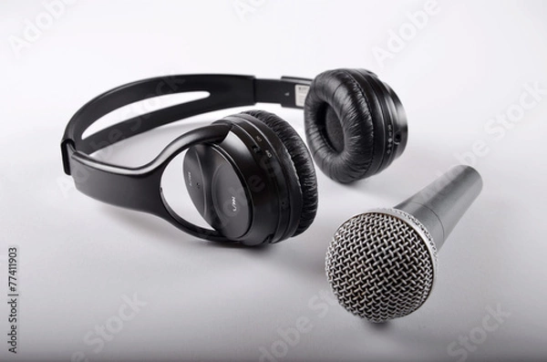 Obraz Kopfhörer Mikrophon