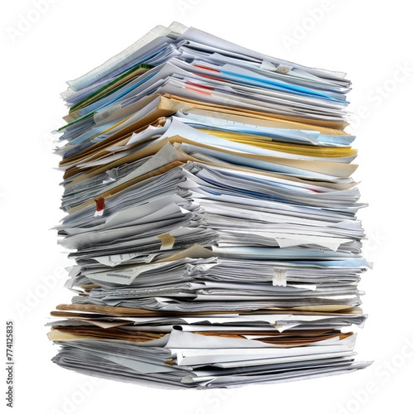 Obraz stack of documents isolated