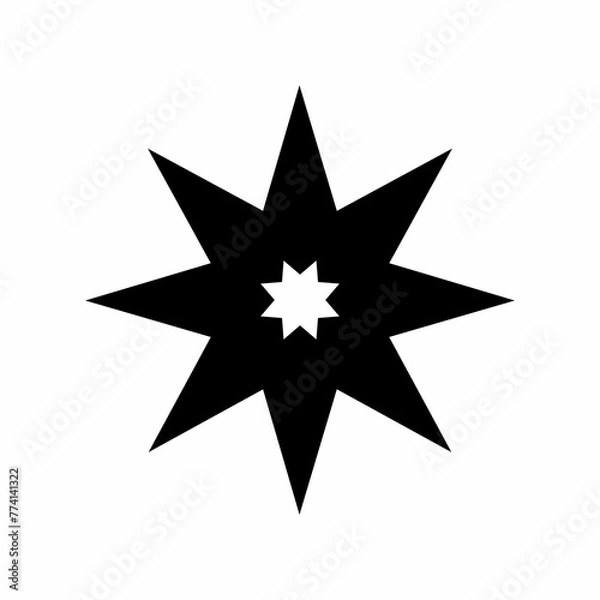 Obraz Star or sun vector illustration