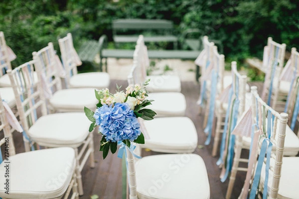 Fototapeta chairs from wedding ceremony