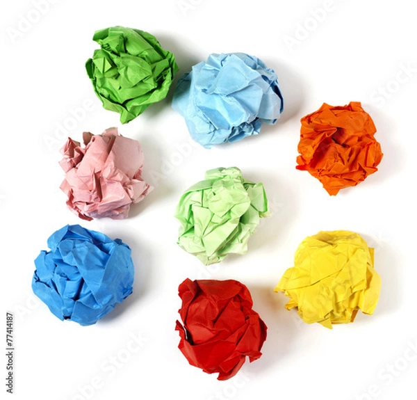 Fototapeta Multi-colored paper balls