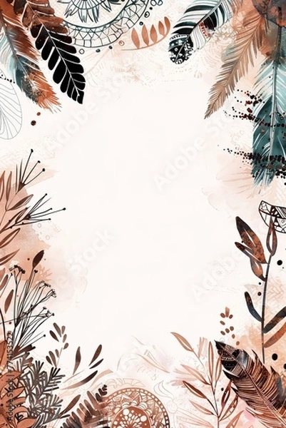 Fototapeta Minimalist invitation template