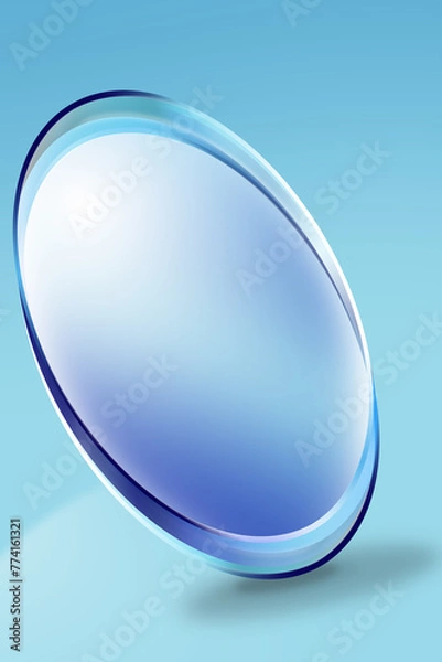 Fototapeta Glass rectangle illustration graphics stacked in layers for use as a background, clear blue tone.