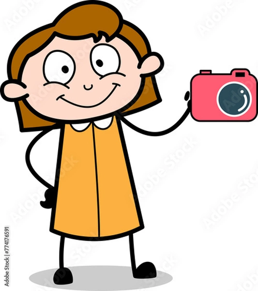 Obraz girl with camera