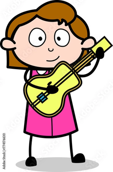 Fototapeta child playing violin