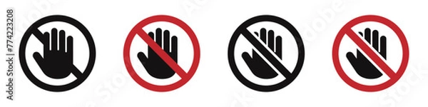 Fototapeta Don't touch vector icon designs