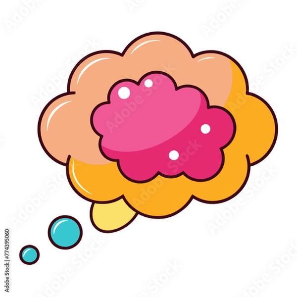 Fototapeta thought-clouds-single