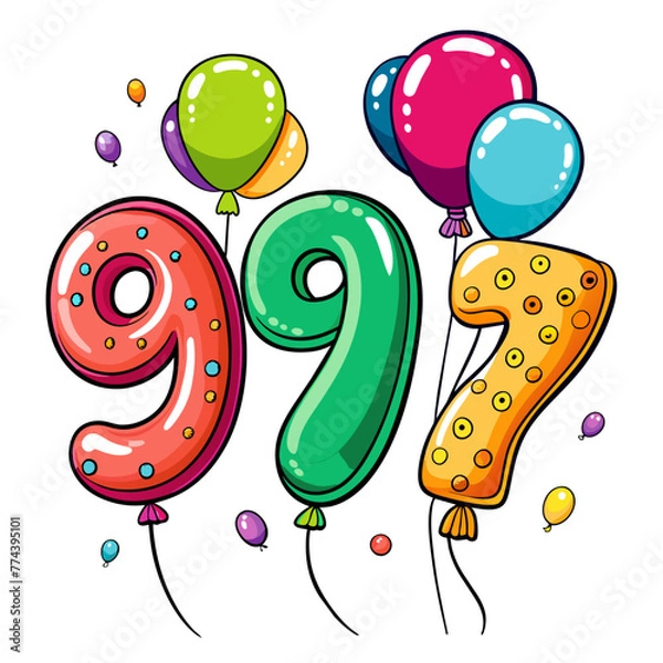 Fototapeta write-97-by-balloons-style-drawing