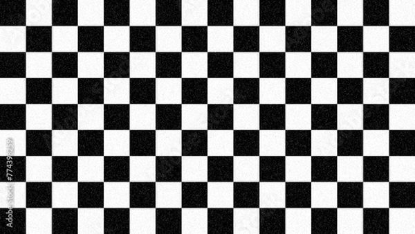 Obraz black and white chess board