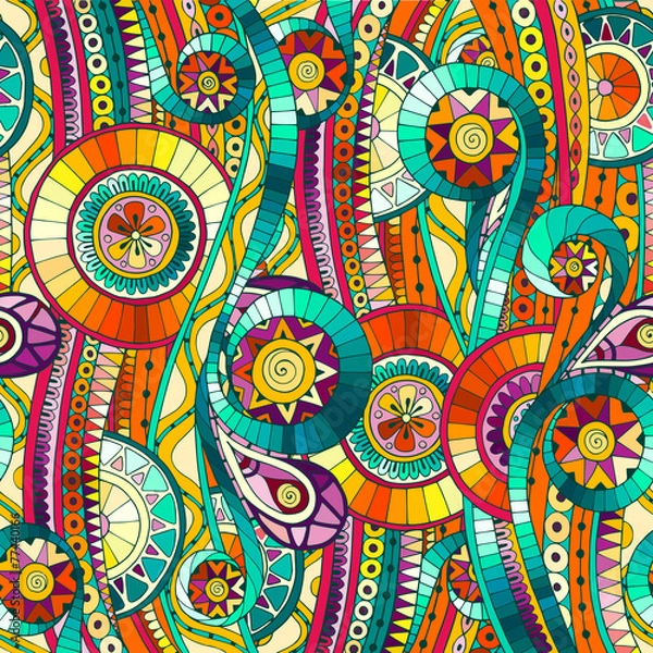 Fototapeta Background with geometric mosaic elements.