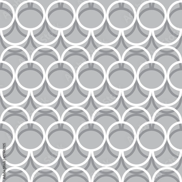Obraz Seamless Interlocking monochrome Circles Pattern