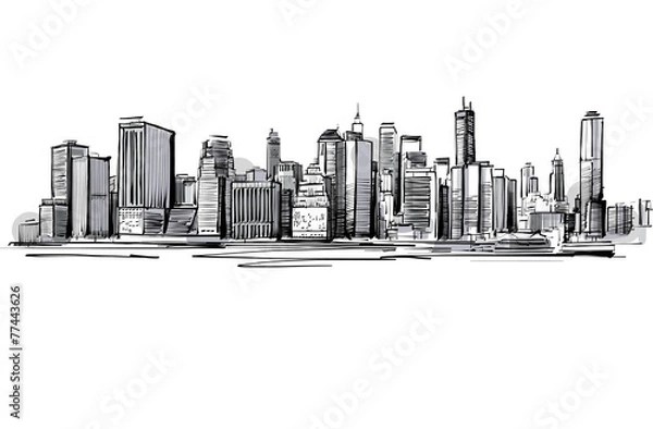 Fototapeta Szary Skyline