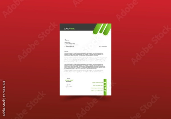 Obraz Modern business and corporate letterhead template.
