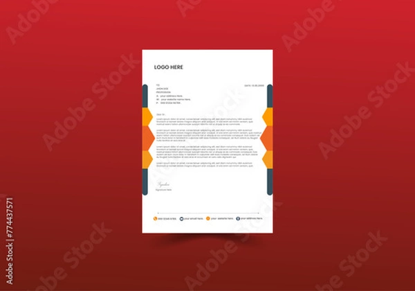 Obraz Modern business and corporate letterhead template.