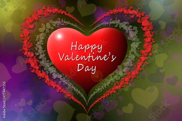 Obraz Heart shapes with text