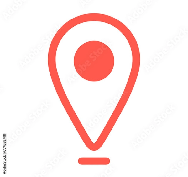 Fototapeta シンプルな赤色のマップアイコン