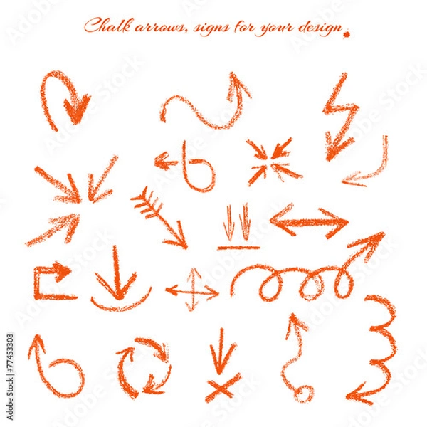Obraz chalk arrows signs