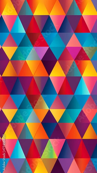 Fototapeta Seamless multi-colored rhombus pattern