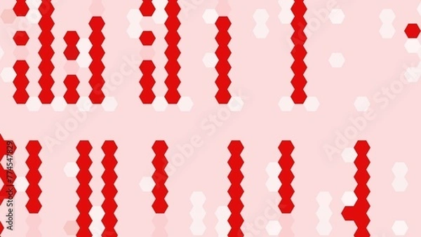 Fototapeta Abstract background with hexagonal dots arranged on vertical lines.
