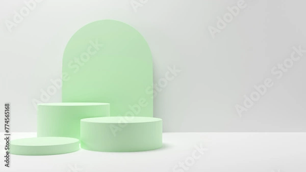 Obraz 3D rendering abstract shape podium product background