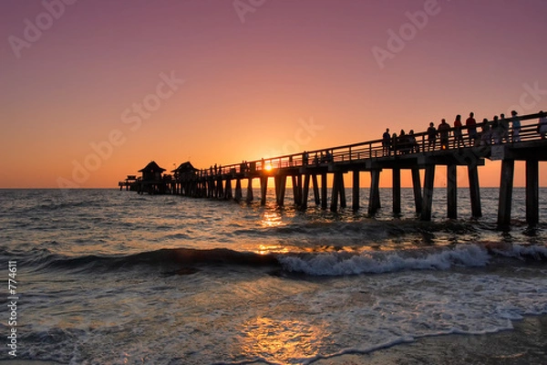 Obraz różowy zachód słońca