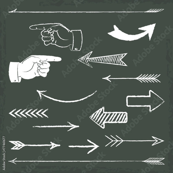 Fototapeta 黒板・矢印