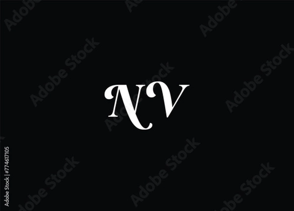 Fototapeta NV Creative modern unique logo and initial logo