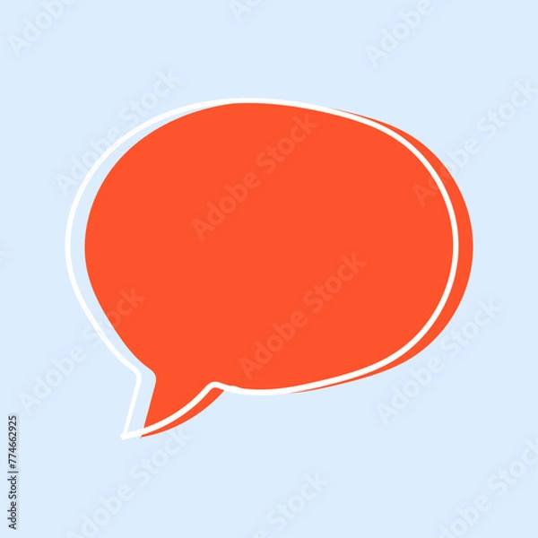 Fototapeta colorful speech bubble on white background