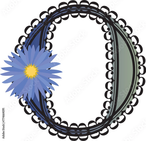 Obraz frame with flowers