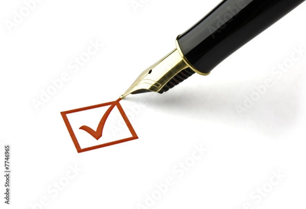 Obraz Check box ticked