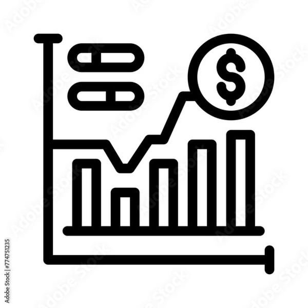 Obraz graphic line icon